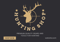 Hunting Gears Postcard Design
