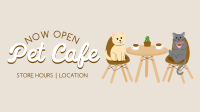 Pet Cafe Opening Facebook event cover Image Preview