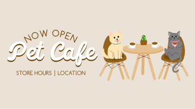 Pet Cafe Opening Facebook event cover Image Preview