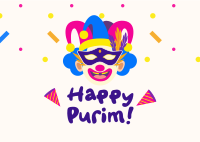 Purim Day Postcard Design