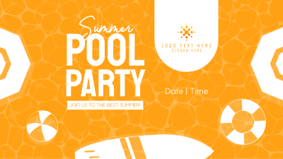 Summer Pool Party Facebook event cover Image Preview