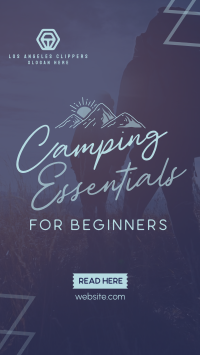 Your Backpack Camping Needs Facebook Story Design