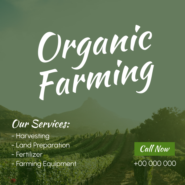 Farm for Organic Instagram Post Design Image Preview