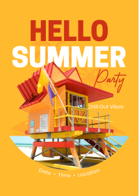 Beach House Party Flyer Design