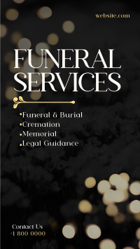 Elegant Funeral Instagram story Image Preview