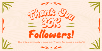 Floral Thank You Followers Twitter Post Image Preview