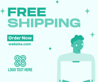 Cool Free Shipping Deals Facebook Post Design