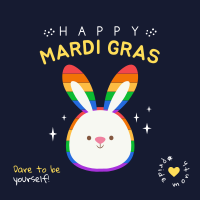 Rainbow Bunny Instagram Post Design