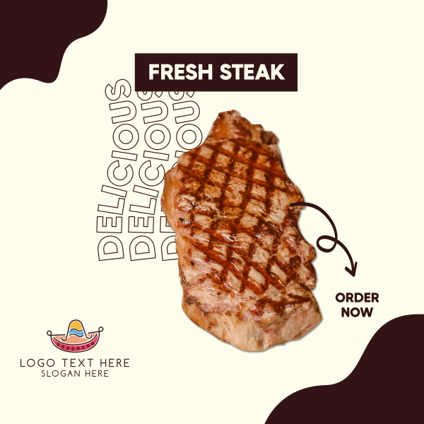 Fresh Steak Instagram Post Design Image Preview