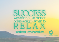 Relax Motivation Quote Postcard Image Preview