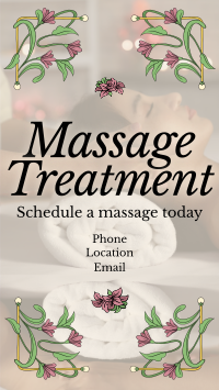 Art Nouveau Massage Treatment Facebook Story Design