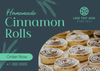 Homemade Cinnamon Rolls Postcard Design