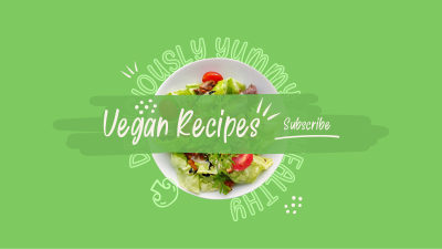 Vegan Salad Recipes YouTube Banner Image Preview