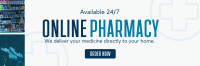 Online Pharmacy Business Twitter header (cover) Image Preview