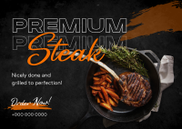 Premium Steak Order Postcard Image Preview