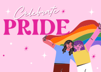 Pride Month Celebration Postcard Design