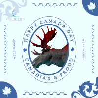 Canada Day Moose Instagram Post Preview