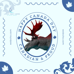 Canada Day Moose Instagram post Image Preview