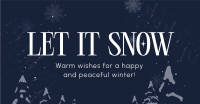 Minimalist Snow Greeting Facebook ad Image Preview