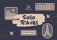 Stickers Solo Traveler Postcard Image Preview