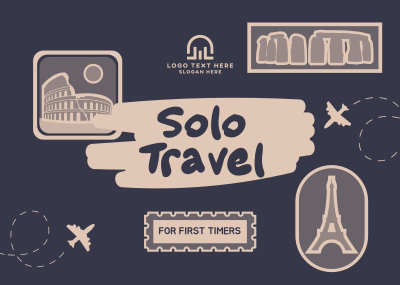 Stickers Solo Traveler Postcard Image Preview