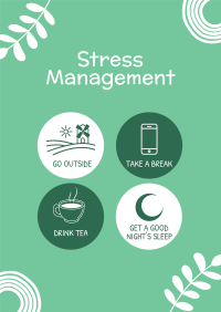 Stress Management Tips Poster Design