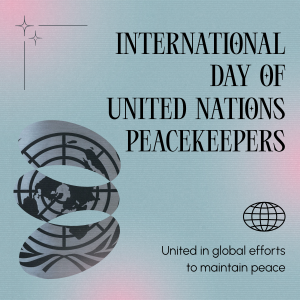 Minimalist Day of United Nations Peacekeepers Instagram post Image Preview
