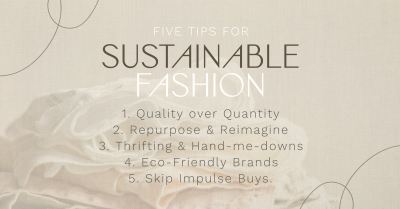 Chic Sustainable Fashion Tips Facebook ad Image Preview