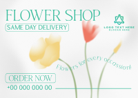 Flower Shop Delivery Postcard Image Preview