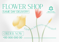 Flower Shop Delivery Postcard Image Preview