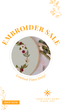 Embroidery Sale Instagram Story Design