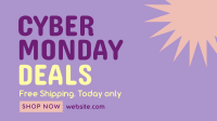 Quirky Cyber Monday Facebook Event Cover Design