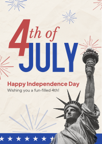 Fourth of July Greeting Flyer Design