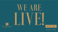 Minimalist Live Announcement Facebook event cover Image Preview