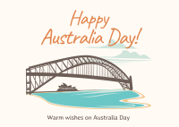 Australia Harbour Bridge Postcard Image Preview