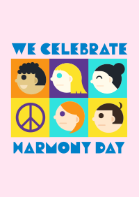 Tiled Harmony Day Poster Image Preview