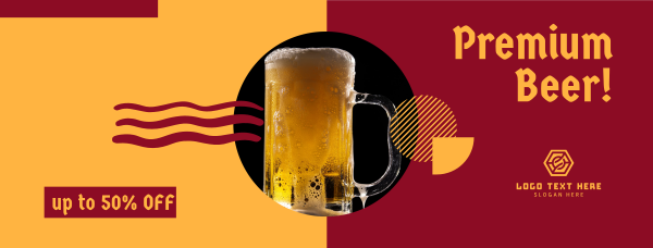 Premium Beer Discount Facebook Cover Design Image Preview