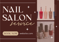 Boho Nail Salon Postcard Image Preview