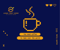 Coffee Pixel Quote Facebook post Image Preview