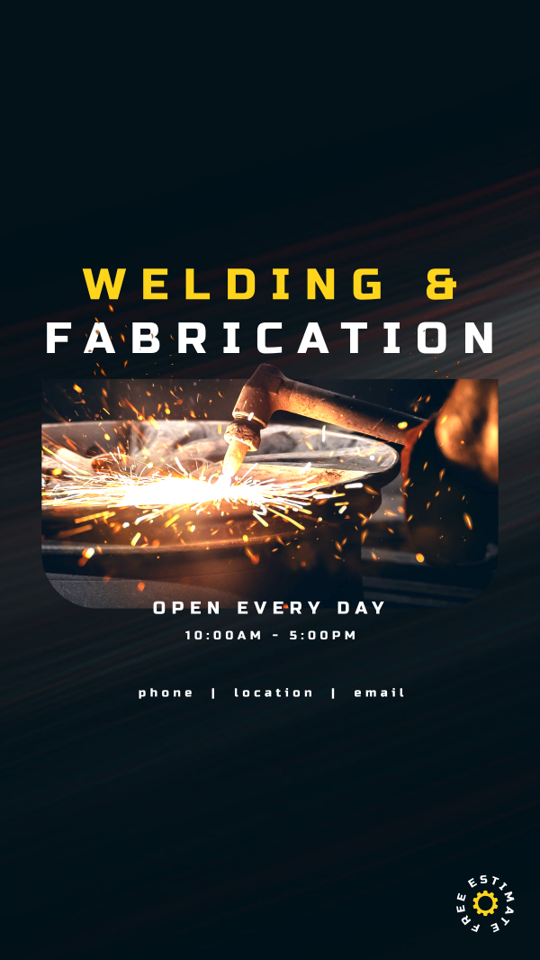 Welding & Fabrication Instagram Story Design Image Preview