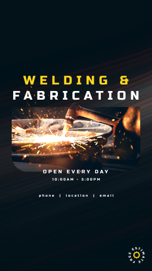 Welding & Fabrication Instagram story