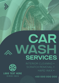 Minimal Car Wash Service Flyer Image Preview