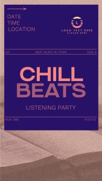 Minimal Chill Music Listening Party YouTube Short Design