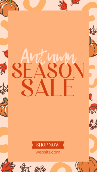 Leaves and Pumpkin Promo Sale TikTok video Image Preview