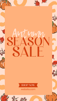 Leaves and Pumpkin Promo Sale TikTok Video Image Preview