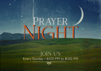 Prayer Night  Postcard Design