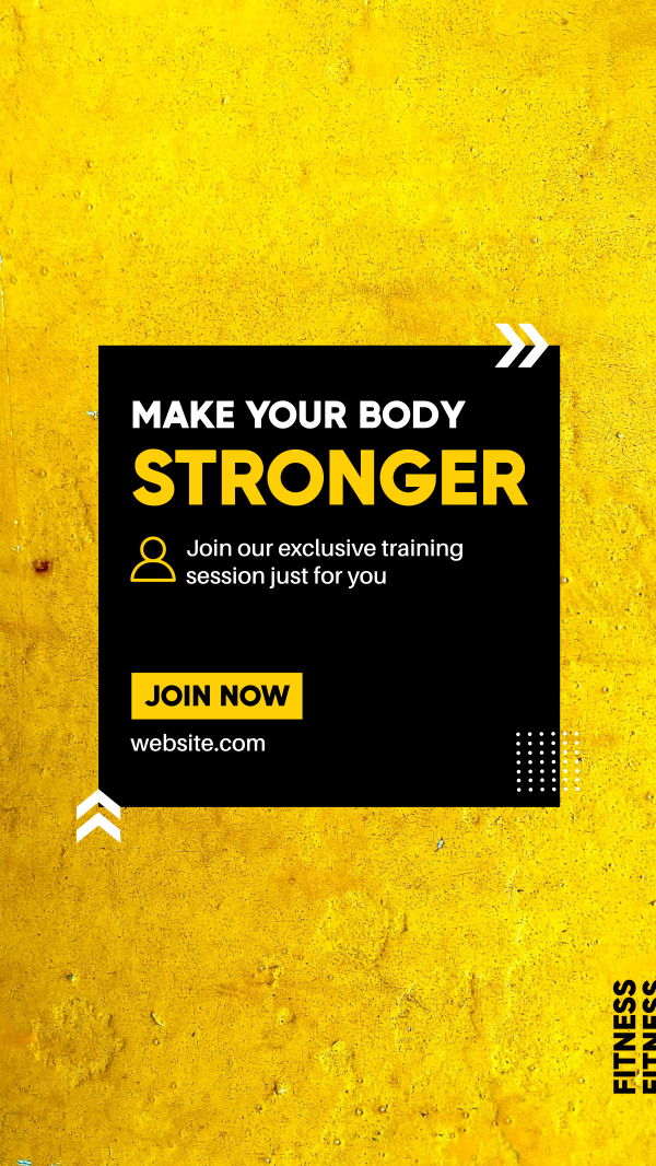 Make Your Body Stronger Instagram Story Design Image Preview