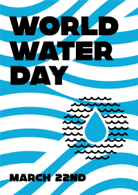 World Water Day Waves Poster Design