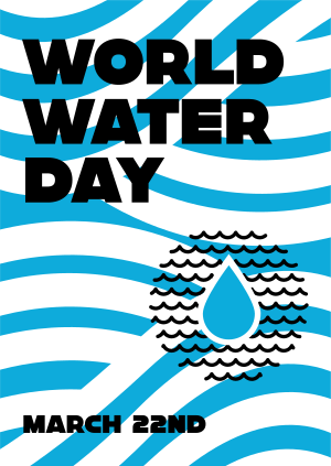 World Water Day Waves Poster Image Preview