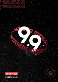 9.9 Super Sale Poster Design